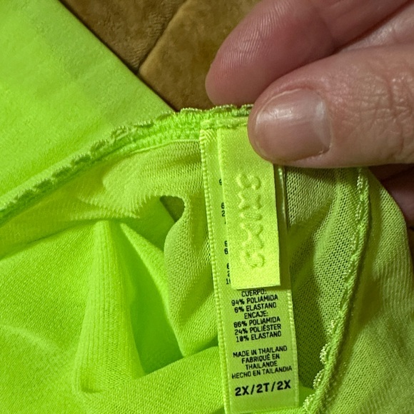 NWOT SKIMS Vibrant Lime Sheer Halter Dress - Picture 3 of 7